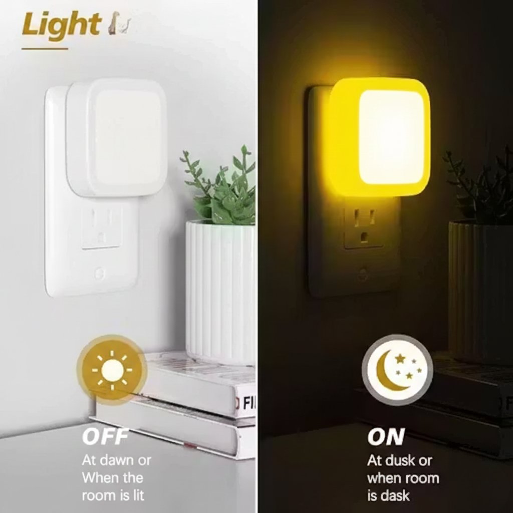 2 Pin Night Lamp 0.5 Watt Plug & Play Bulb for Bedroom, Living Room