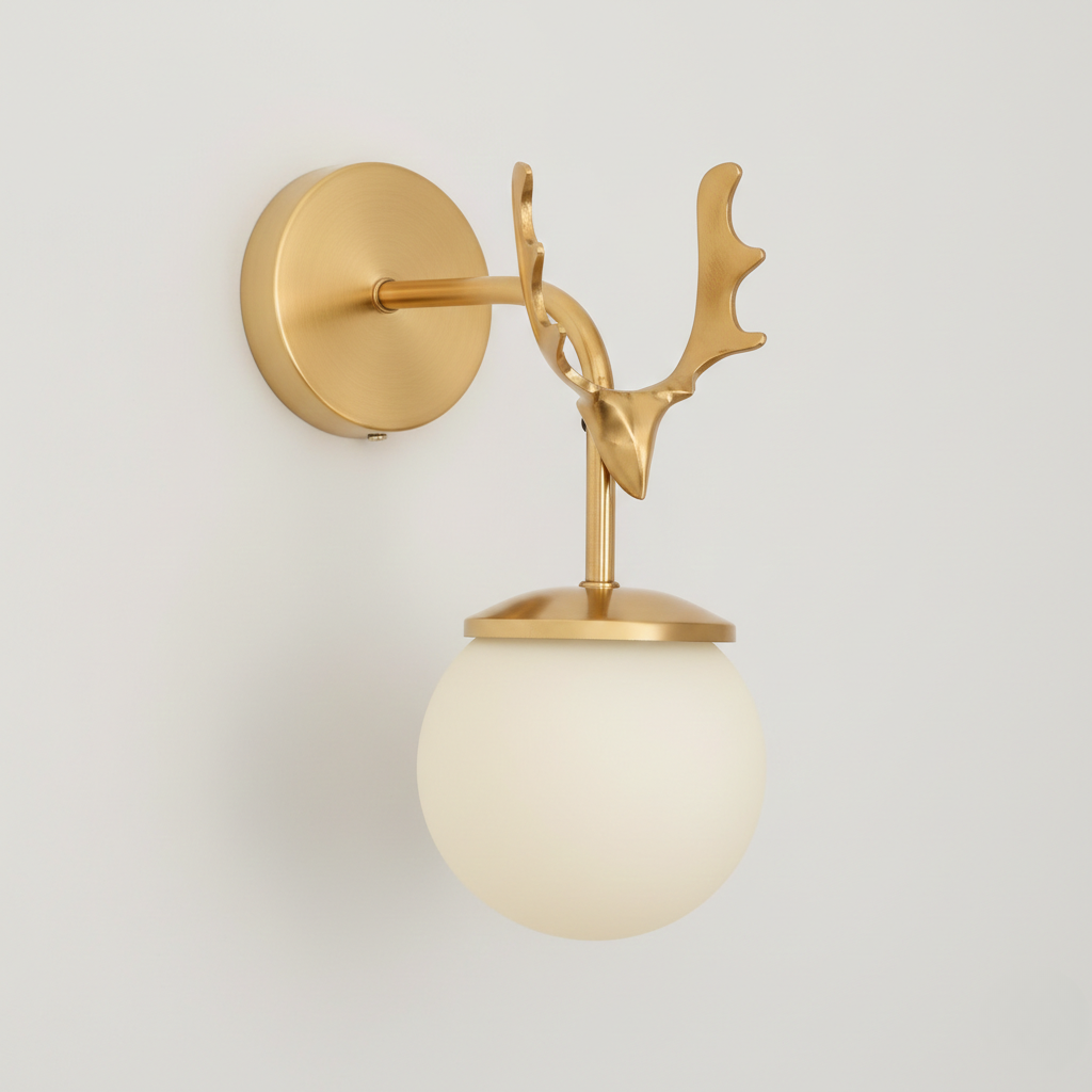 Attractive Dazzling Metal and Glass Wall Lamp