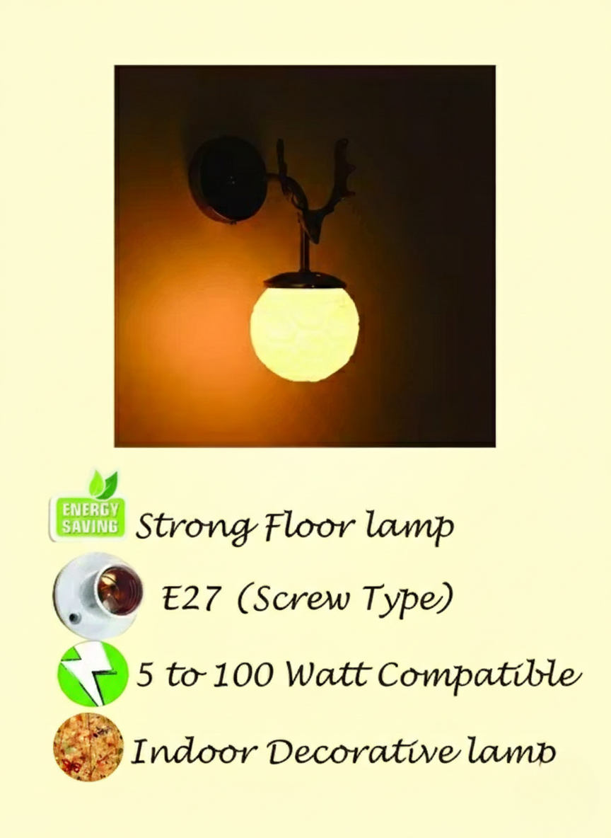 Attractive Dazzling Metal and Glass Wall Lamp