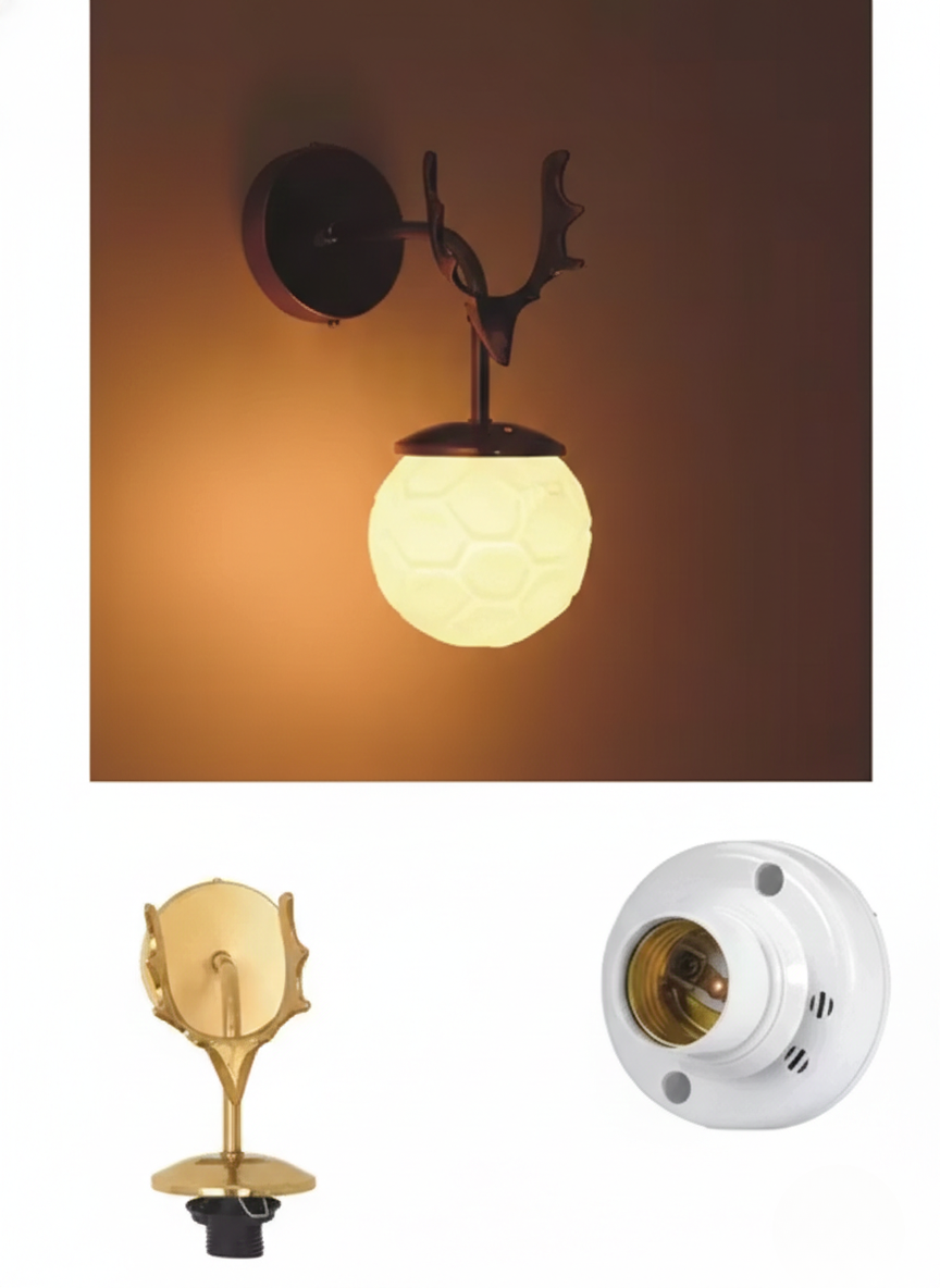 Attractive Dazzling Metal and Glass Wall Lamp