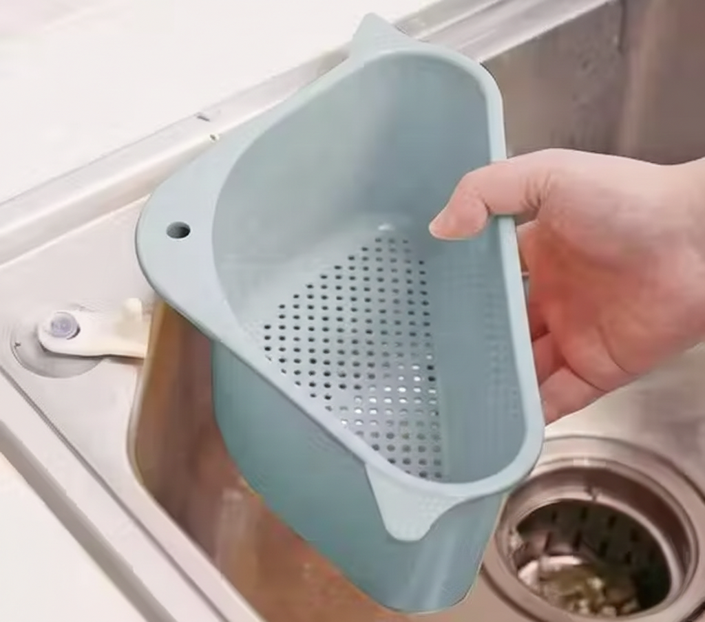 Multi-functional kitchen triangle drain sink storage rack