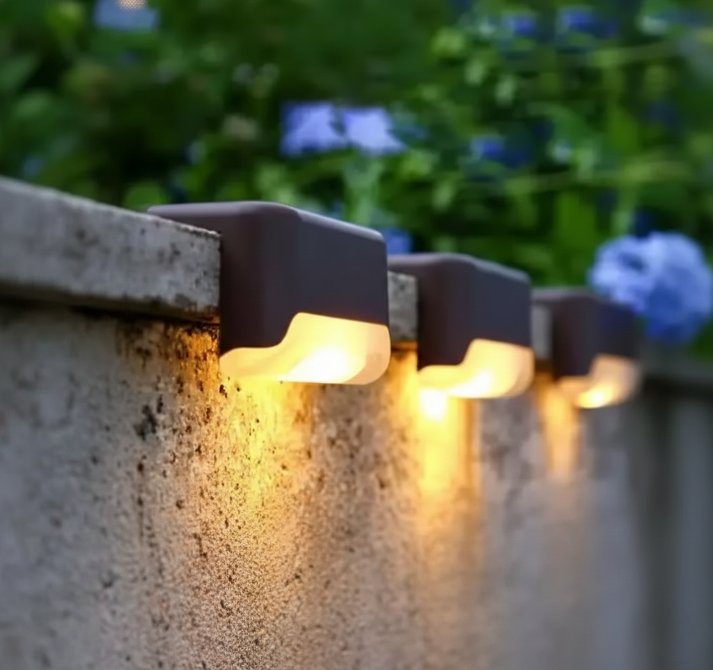 Step Lights Waterproof LED Solar Power Outdoor Fence Light for Deck Stair Railing