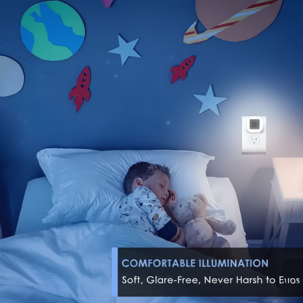 2 Pin Night Lamp 0.5 Watt Plug & Play Bulb for Bedroom, Living Room