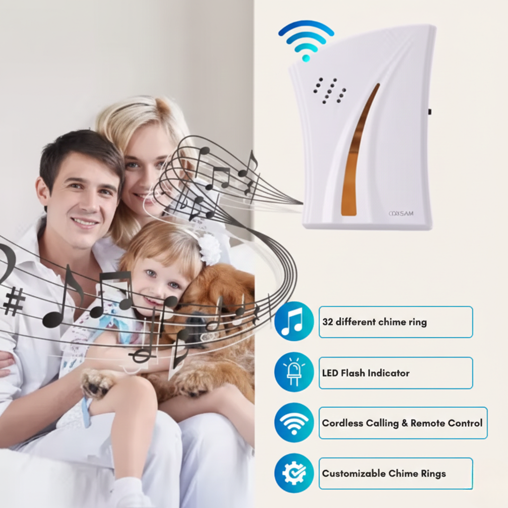 Wireless Doorbell - Long Range Over 100 Ft