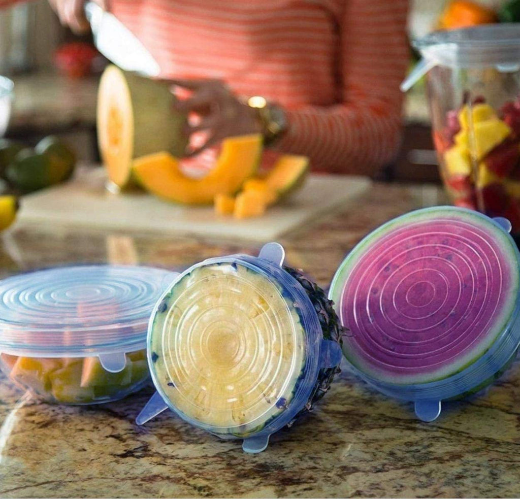 Silicone Stretch Lids Reusable Microwave Safe Flexible Covers