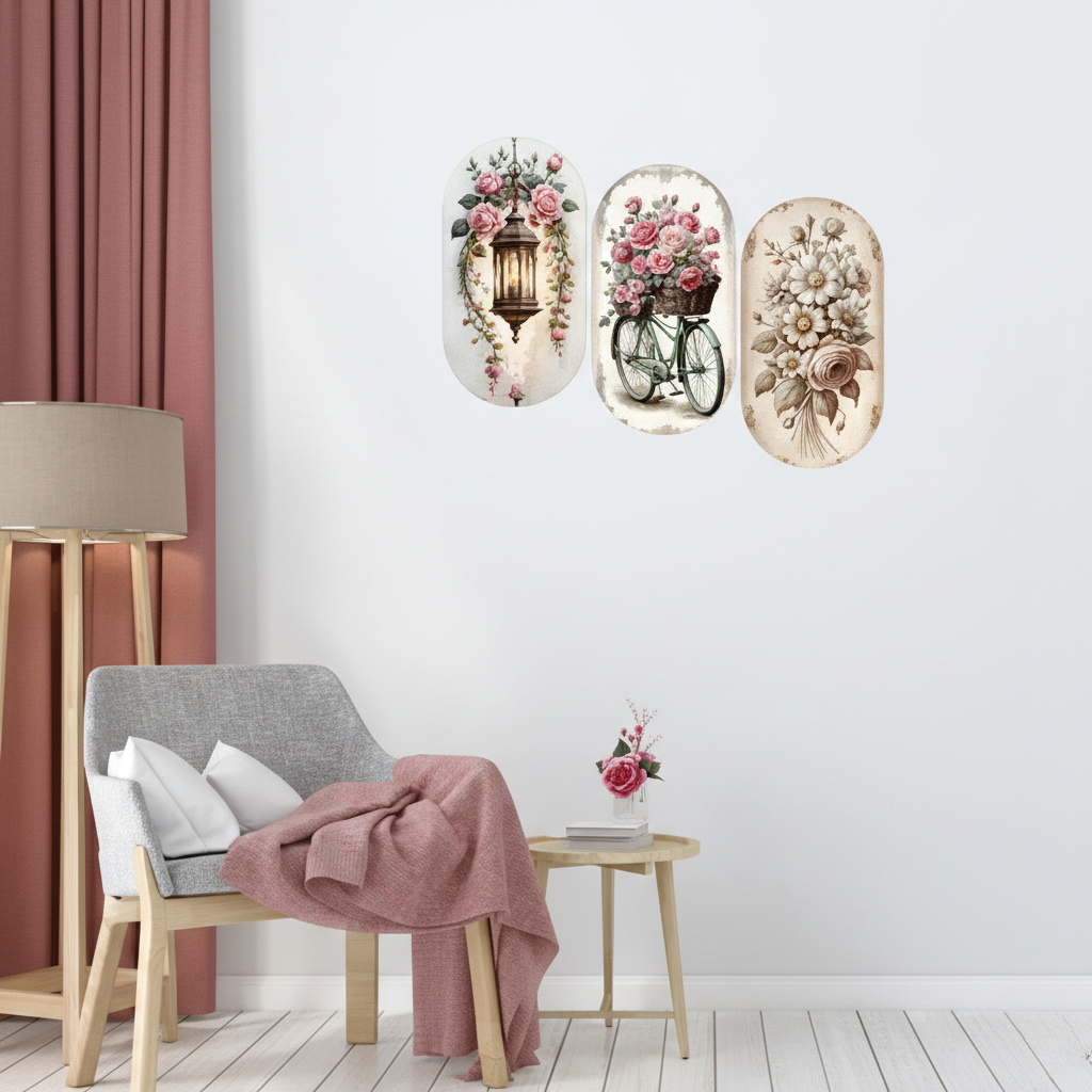 Decorative cycle flower painting for home