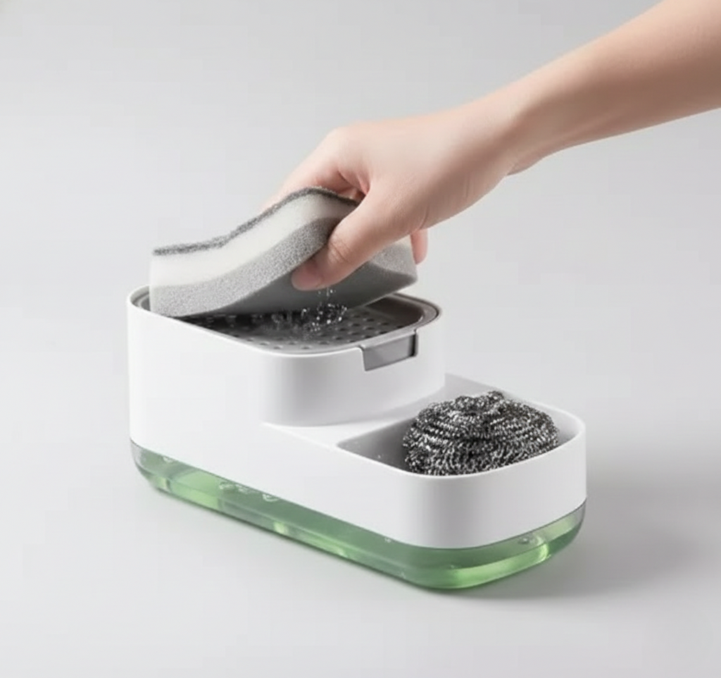 Plastic Dishwashing Soap. Dispenser Countertop Soap