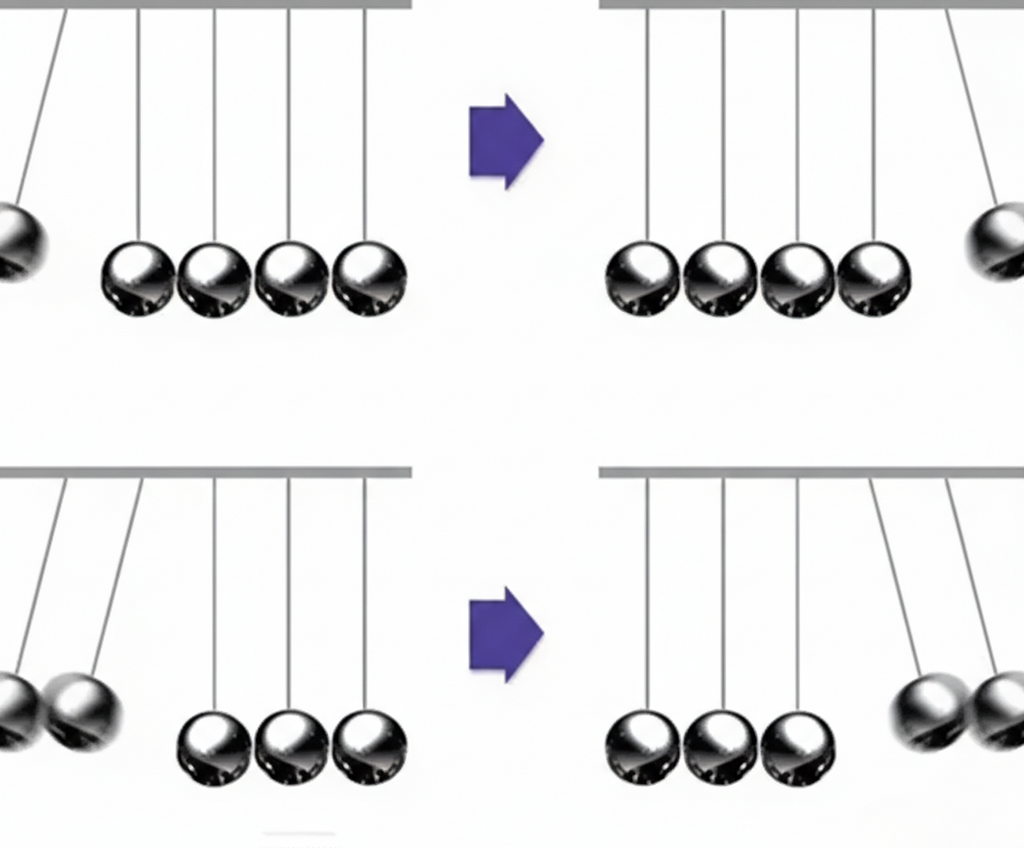 Newton Cradle Pendulum-Metal Perpetual Motion Toy & Swing
