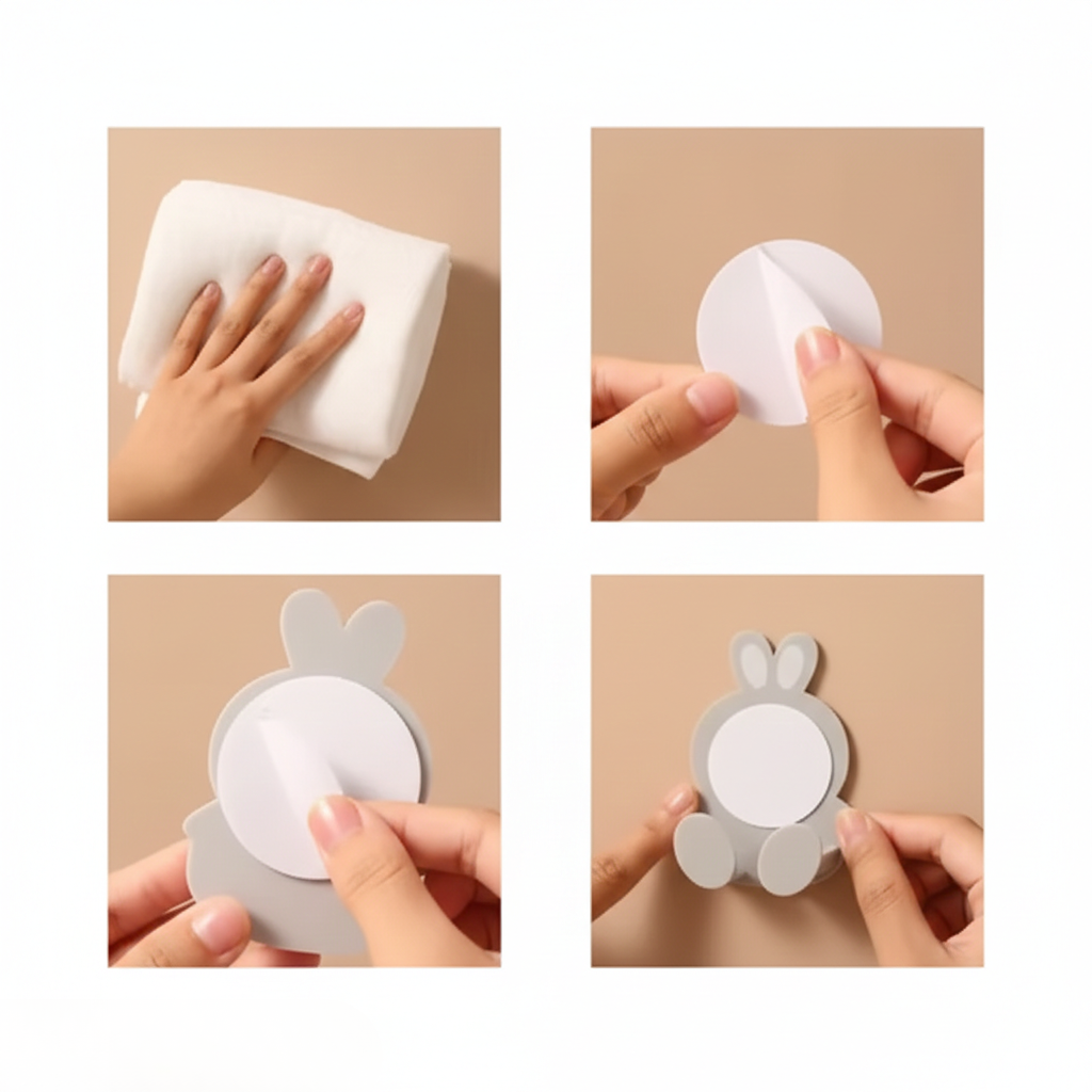 5 pcs Teddy Wire Holder Sticker Plastic Socket Hooks Wall