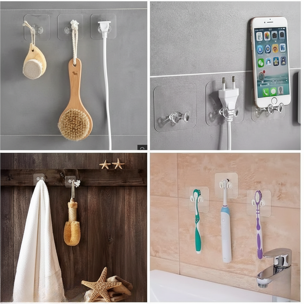 Hairband, Adhesive Hooks for Bedroom, Kitchen(pack of 8)