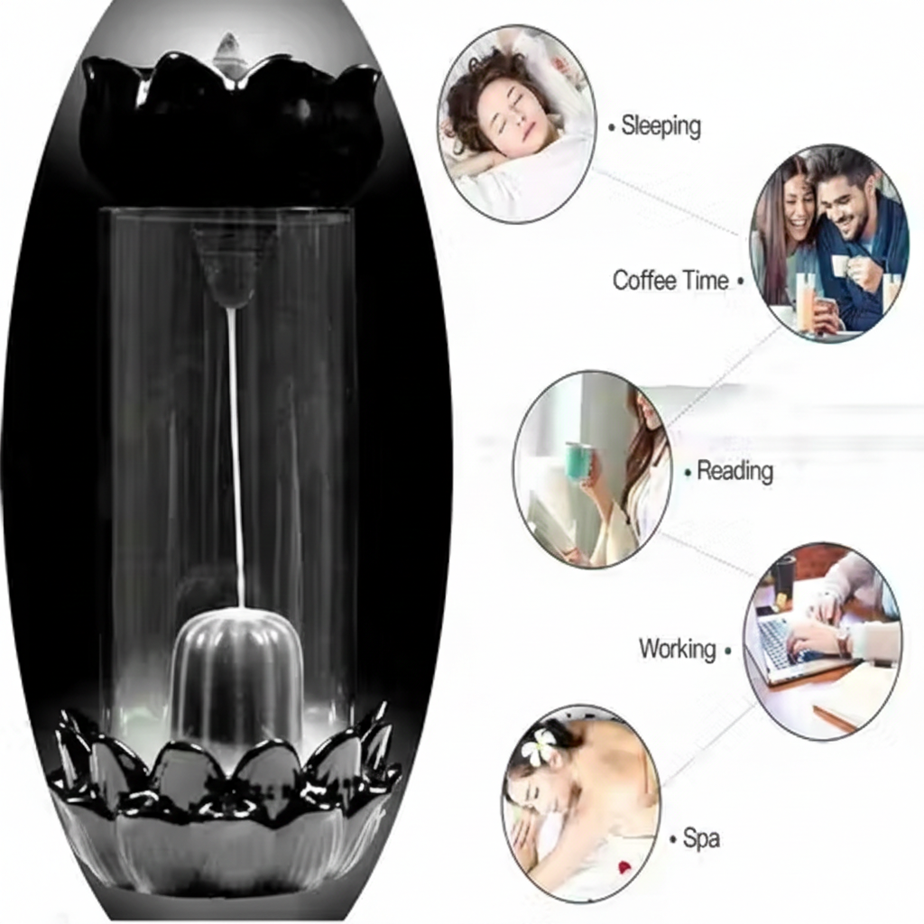 Jiyansh Creation Handcrafted Tilak Shivling in Glass Fountaing