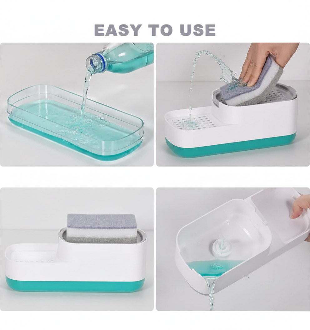 Plastic Dishwashing Soap. Dispenser Countertop Soap