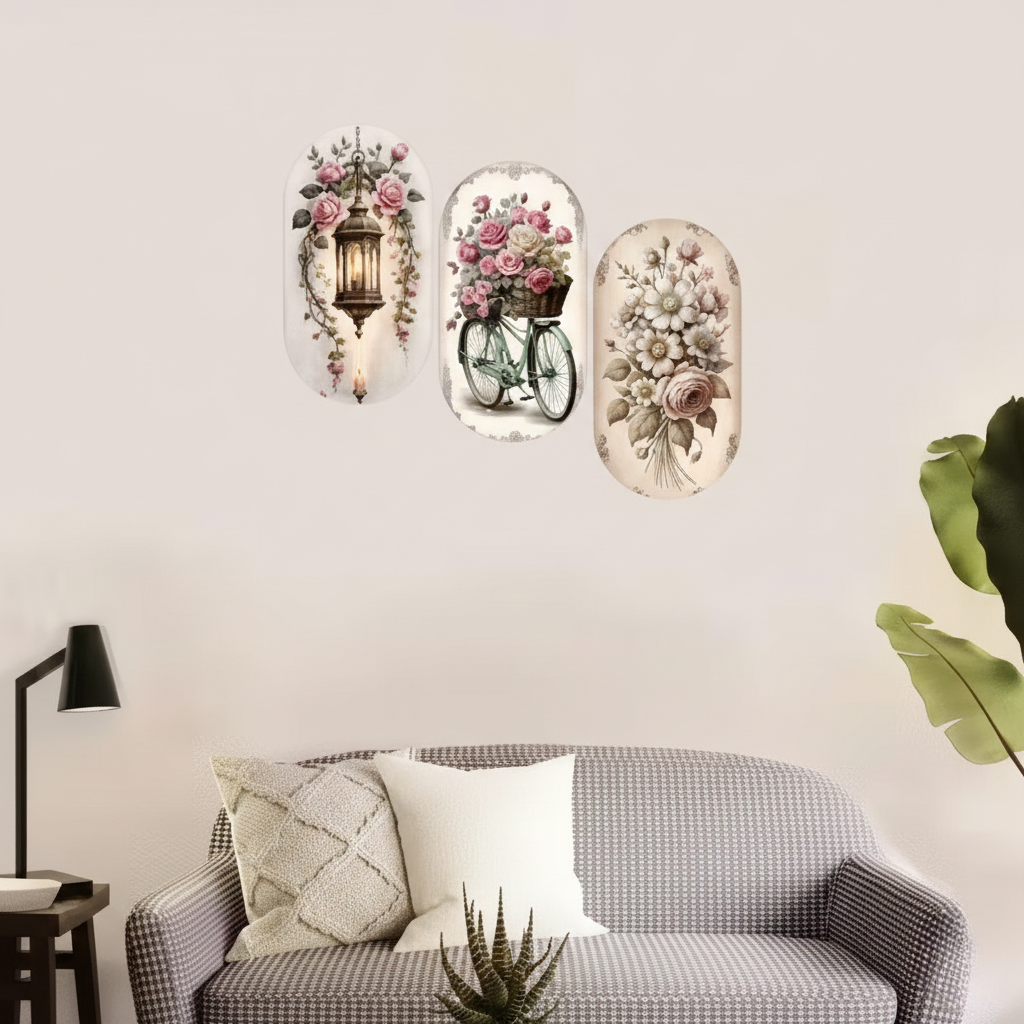Decorative cycle flower painting for home