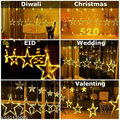 Plastic Decorative Star Curtain LED Lights for Diwali