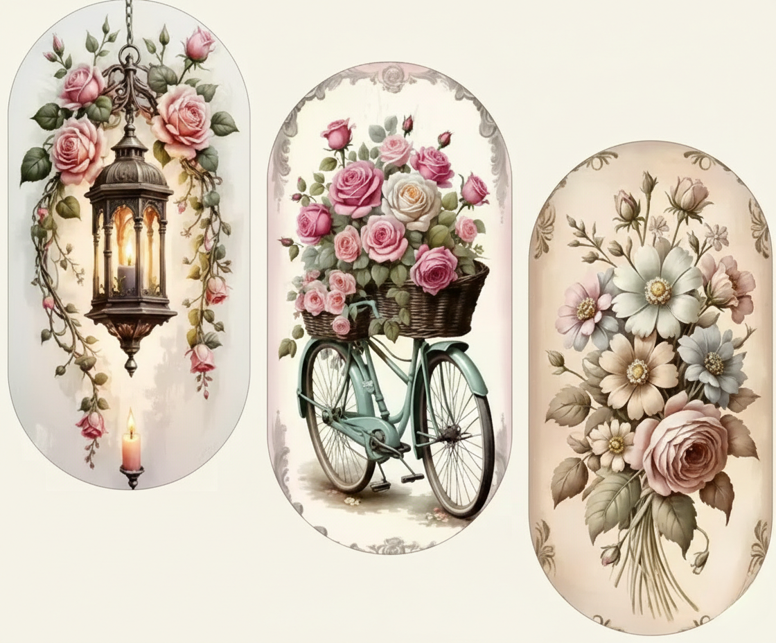 Decorative cycle flower painting for home