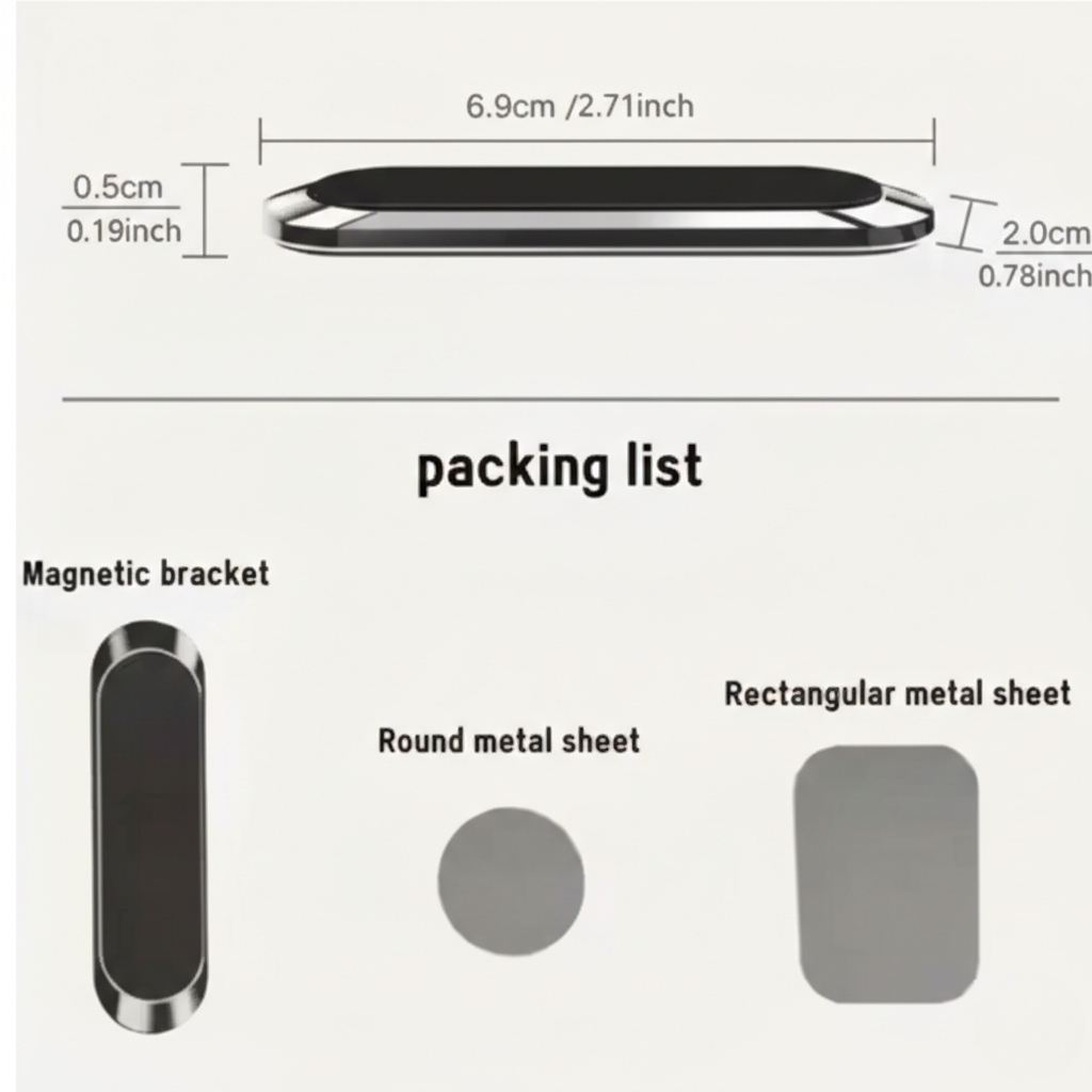 Magnetic phone mount for car