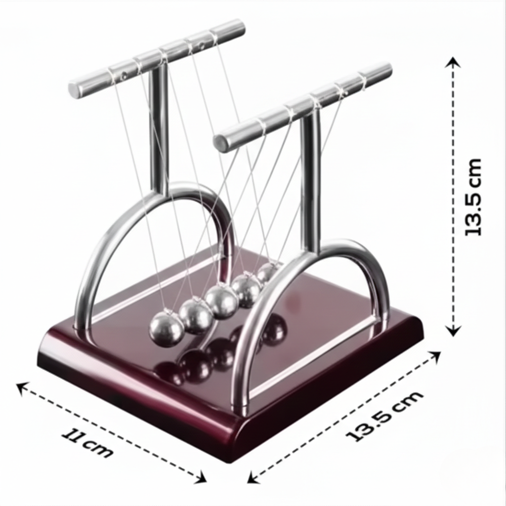 Newton Cradle Pendulum-Metal Perpetual Motion Toy & Swing