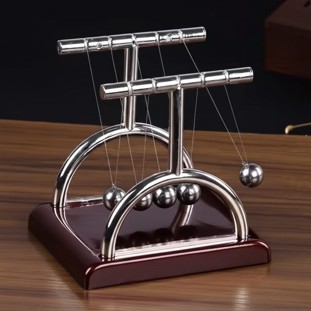 Newton Cradle Pendulum-Metal Perpetual Motion Toy & Swing